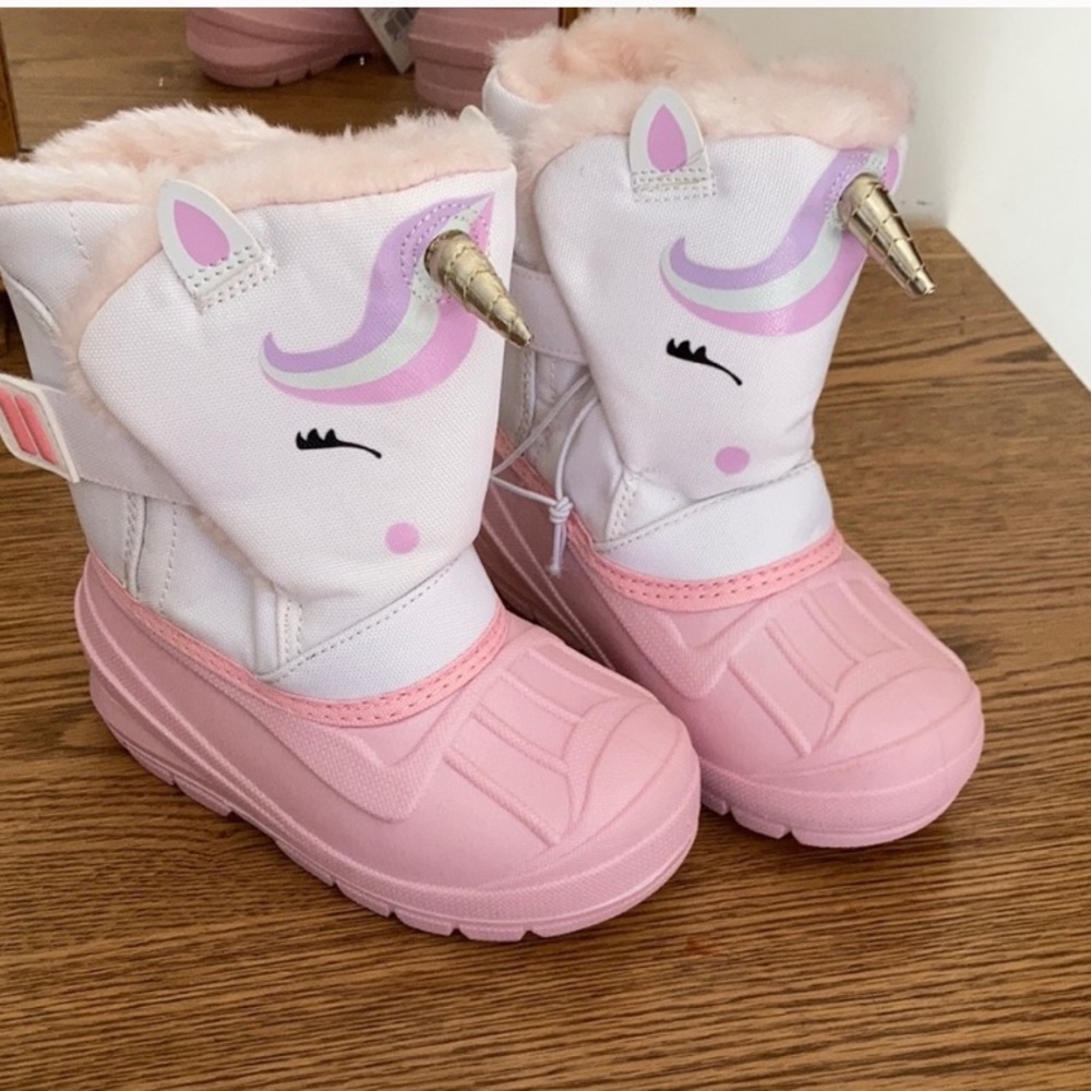 NEW Cat & Jack Girls Huxley Unicorn Winter Boots